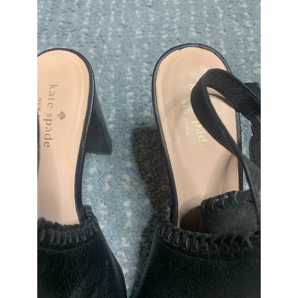 Kate Spade 9.5 Mallorca Block Heel Sandals Leather - Picture 2 of 5